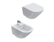 set wc závěsné + bidet Globo Forty3, bílé